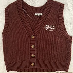 Pacific Sunwear Button Up Vest. Worn once, no holes or stains
